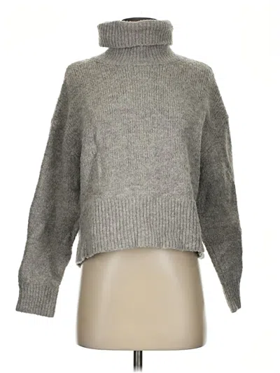 Pre-owned H&m Turtleneck Sweater In Gray