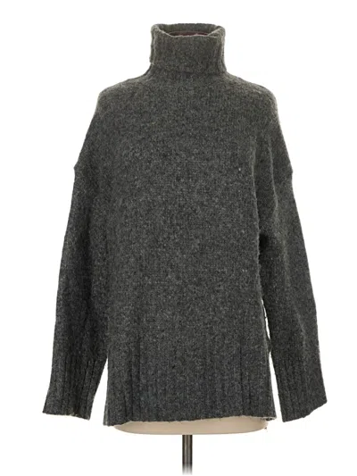 Pre-owned H&m Turtleneck Sweater In Gray