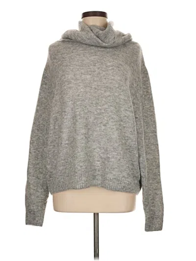 Pre-owned H&m Turtleneck Sweater In Gray