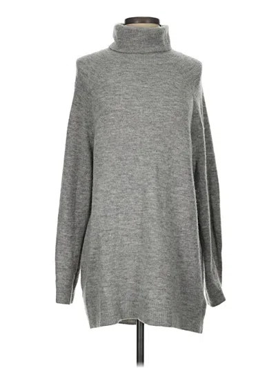 Pre-owned H&m Turtleneck Sweater In Gray