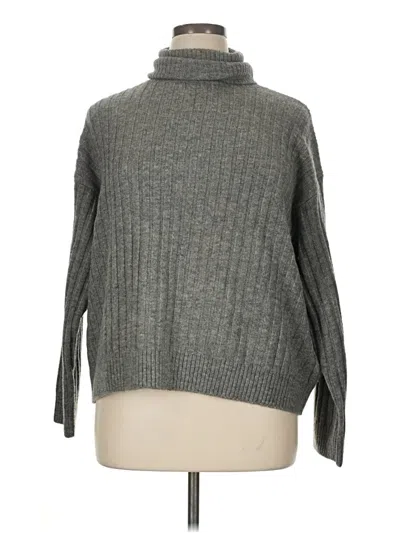 Pre-owned H&m Turtleneck Sweater In Gray