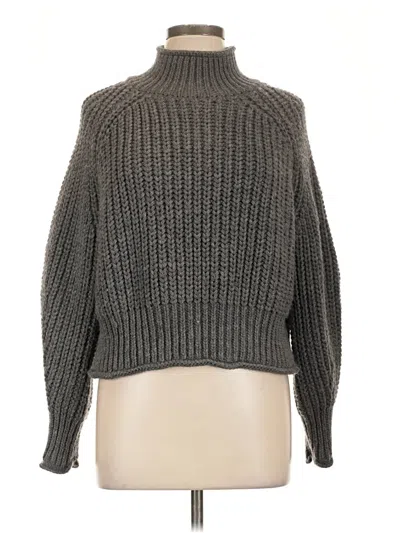 Pre-owned H&m Turtleneck Sweater In Gray