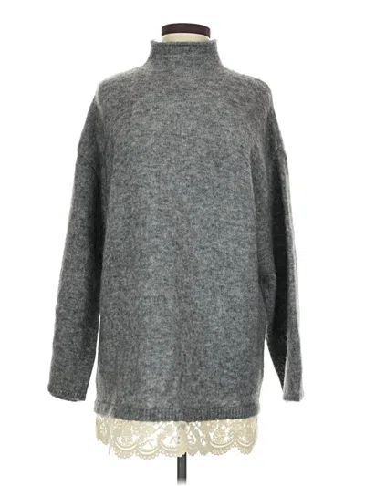 Pre-owned H&m Turtleneck Sweater In Gray