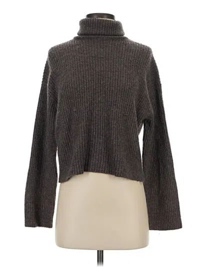 Pre-owned H&m Turtleneck Sweater In Gray
