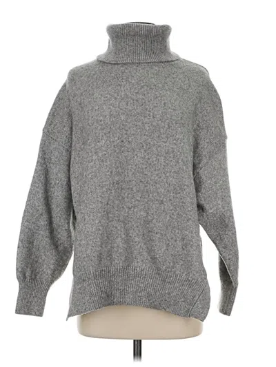 Pre-owned H&m Turtleneck Sweater In Gray