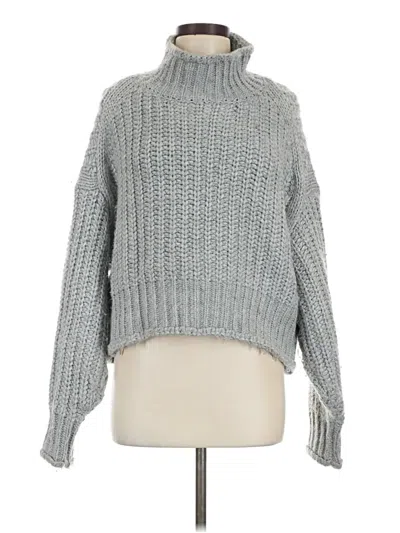 Pre-owned H&m Turtleneck Sweater In Gray