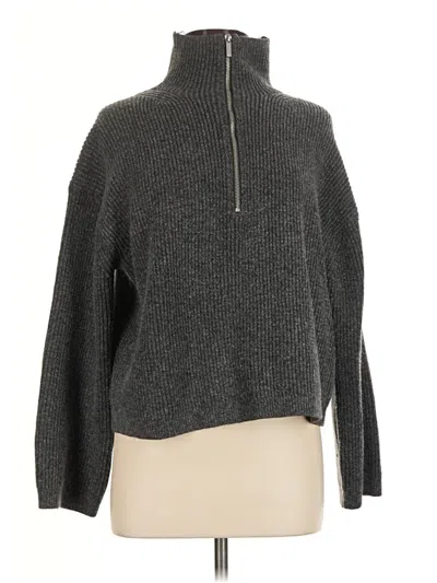 Pre-owned H&m Turtleneck Sweater In Gray