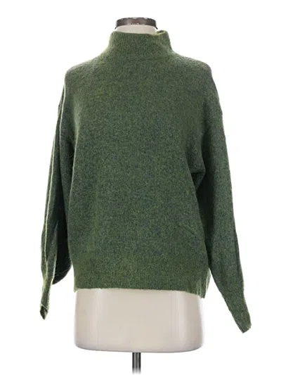 Pre-owned H&m Turtleneck Sweater In Green