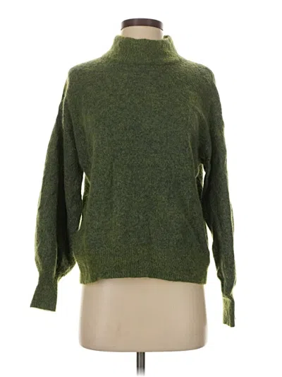 Pre-owned H&m Turtleneck Sweater In Green