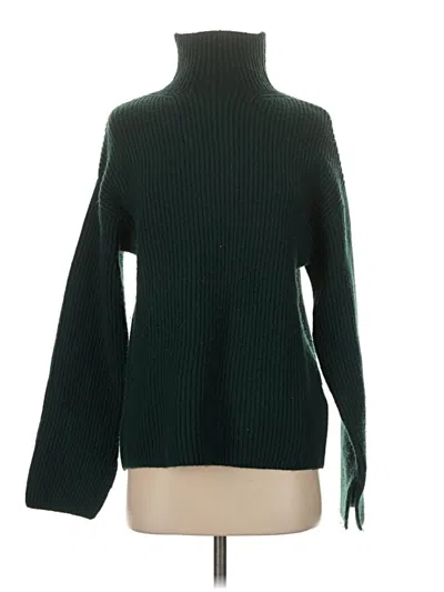Pre-owned H&m Turtleneck Sweater In Green