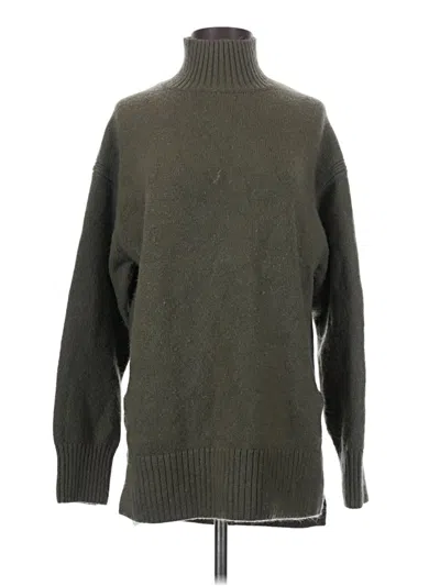 Pre-owned H&m Turtleneck Sweater In Green