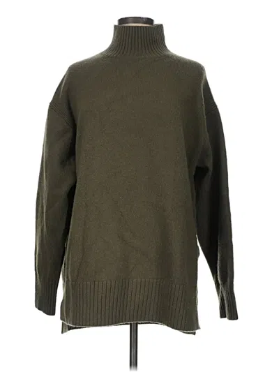 Pre-owned H&m Turtleneck Sweater In Green