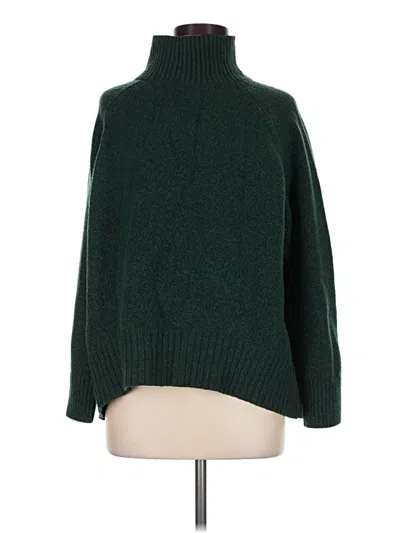 Pre-owned H&m Turtleneck Sweater In Green
