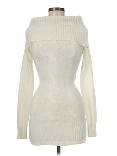 Pre-owned H&m Turtleneck Sweater In Ivory