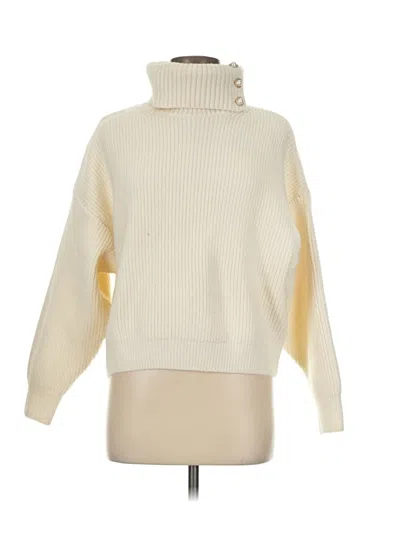 Pre-owned H&m Turtleneck Sweater In Ivory
