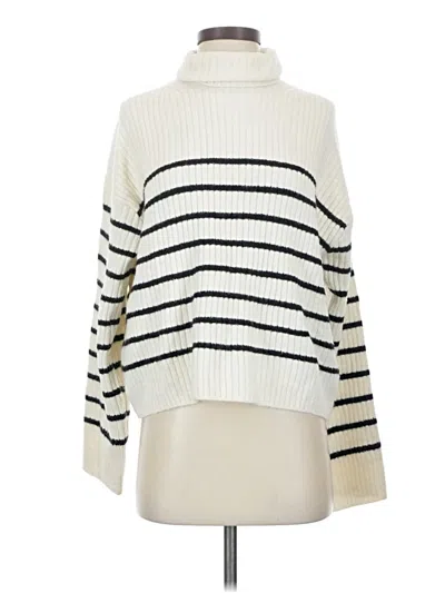 Pre-owned H&m Turtleneck Sweater In Ivory
