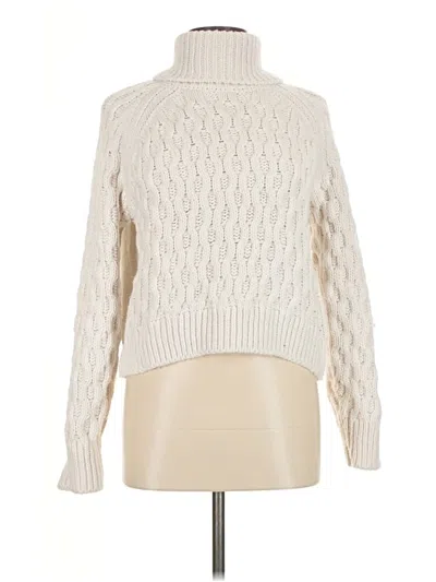 Pre-owned H&m Turtleneck Sweater In Ivory