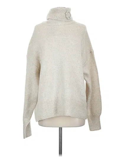 Pre-owned H&m Turtleneck Sweater In Ivory