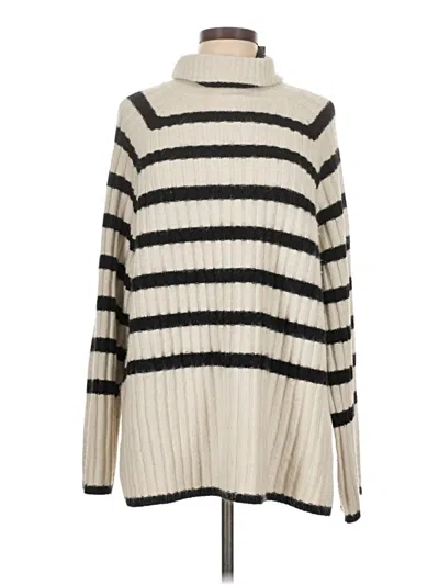 Pre-owned H&m Turtleneck Sweater In Ivory