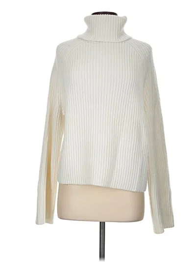 Pre-owned H&m Turtleneck Sweater In Ivory