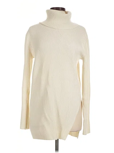 Pre-owned H&m Turtleneck Sweater In Ivory