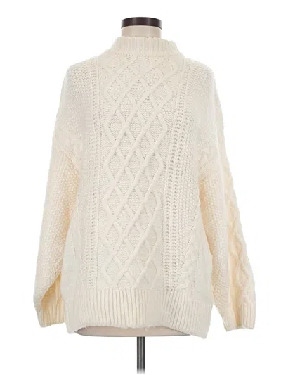 Pre-owned H&m Turtleneck Sweater In Ivory