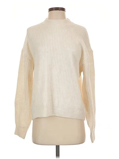 Pre-owned H&m Turtleneck Sweater In Ivory