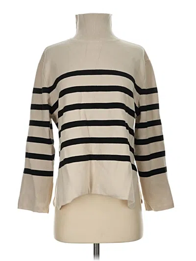 Pre-owned H&m Turtleneck Sweater In Ivory