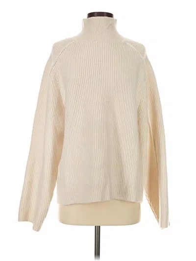Pre-owned H&m Turtleneck Sweater In Ivory