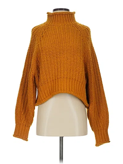 Pre-owned H&m Turtleneck Sweater In Orange