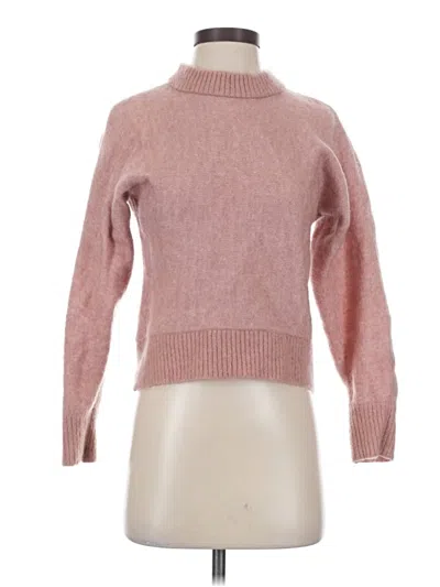 Pre-owned H&m Turtleneck Sweater In Pink