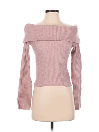 Pre-owned H&m Turtleneck Sweater In Pink