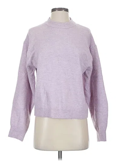Pre-owned H&m Turtleneck Sweater In Purple