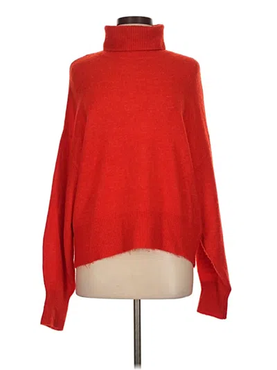 Pre-owned H&m Turtleneck Sweater In Red