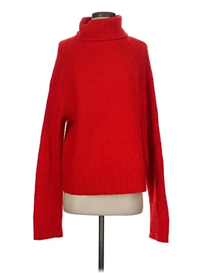 Pre-owned H&m Turtleneck Sweater In Red