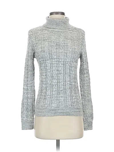 Pre-owned H&m Turtleneck Sweater In Silver