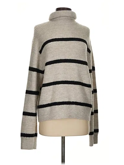 Pre-owned H&m Turtleneck Sweater In Silver