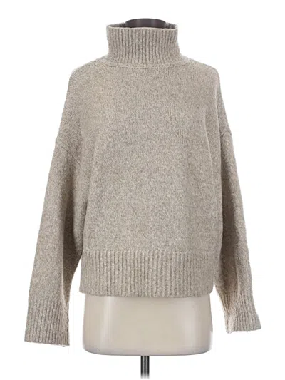 Pre-owned H&m Turtleneck Sweater In Tan