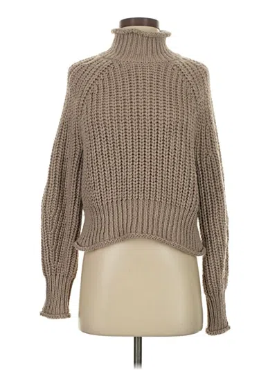 Pre-owned H&m Turtleneck Sweater In Tan