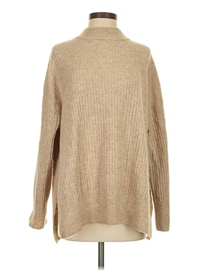 Pre-owned H&m Turtleneck Sweater In Tan