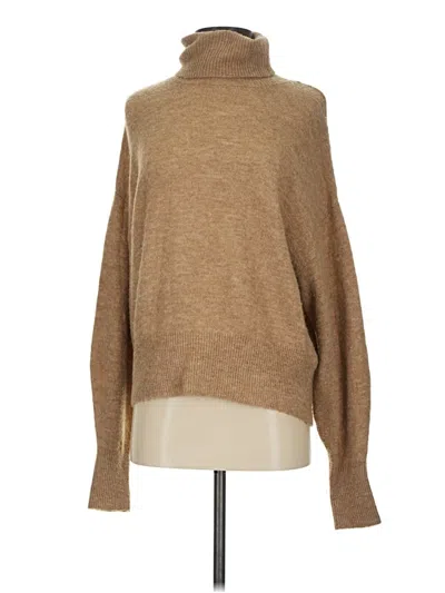 Pre-owned H&m Turtleneck Sweater In Tan