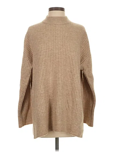 Pre-owned H&m Turtleneck Sweater In Tan