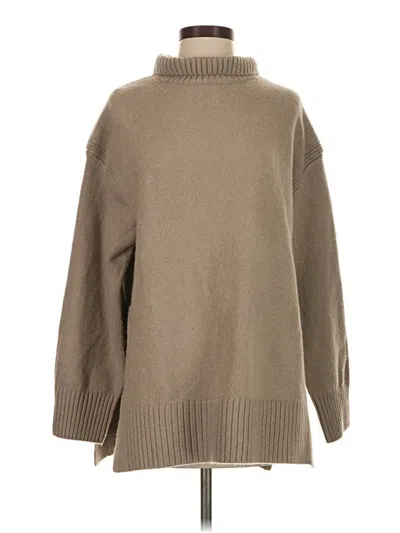 Pre-owned H&m Turtleneck Sweater In Tan