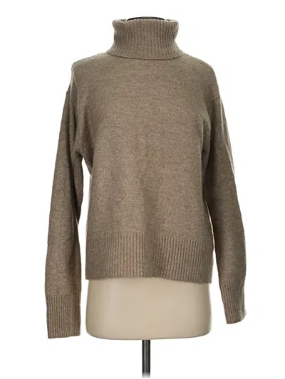 Pre-owned H&m Turtleneck Sweater In Tan