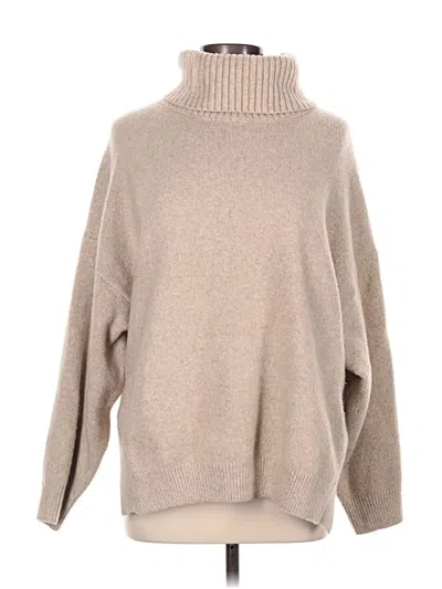 Pre-owned H&m Turtleneck Sweater In Tan