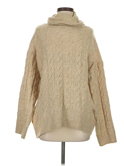 Pre-owned H&m Turtleneck Sweater In Tan