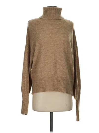 Pre-owned H&m Turtleneck Sweater In Tan