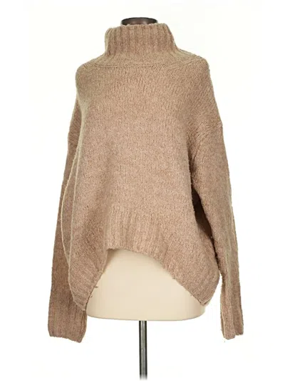 Pre-owned H&m Turtleneck Sweater In Tan
