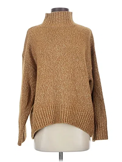 Pre-owned H&m Turtleneck Sweater In Tan