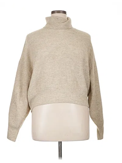 Pre-owned H&m Turtleneck Sweater In Tan